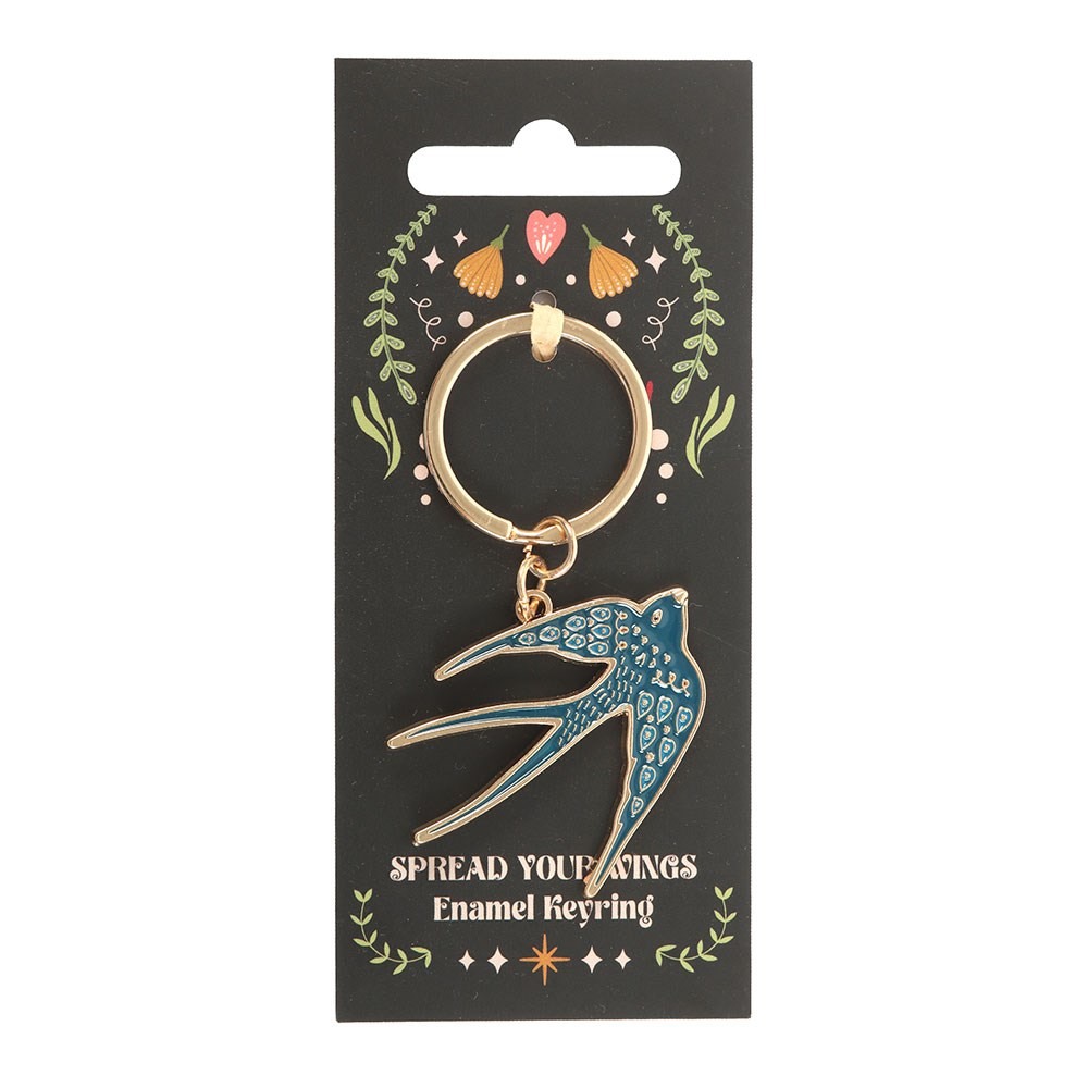 Something Different - Blue Spread Your Wings Swallow Keychain - Multicolours